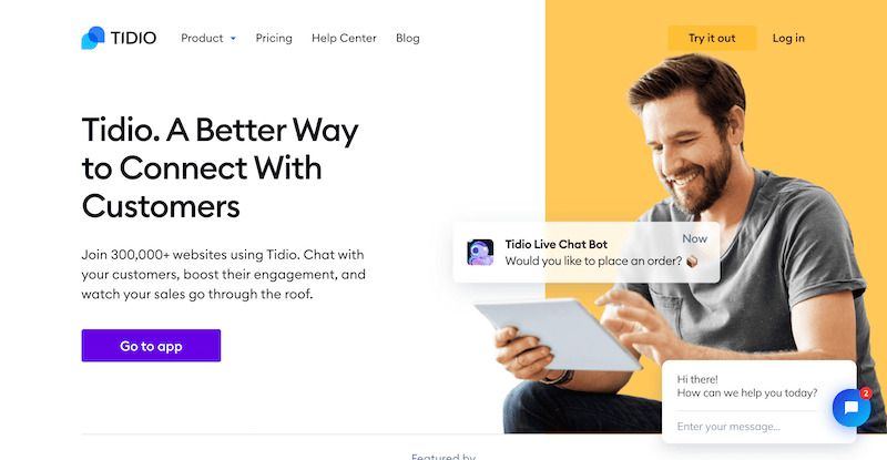tidio web chat for dentists delmain