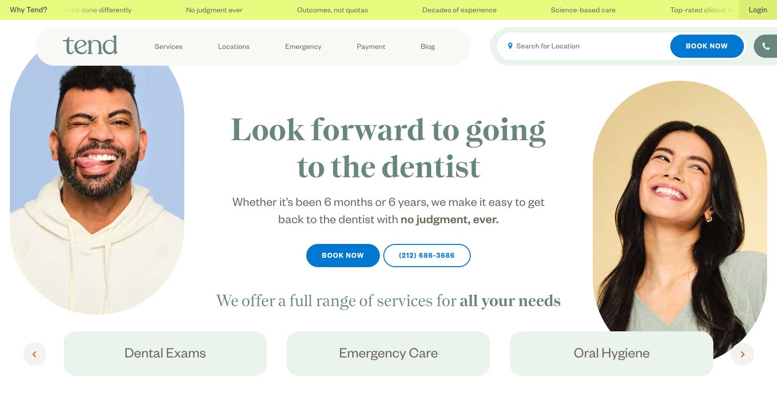 tend dental branding logos delmain
