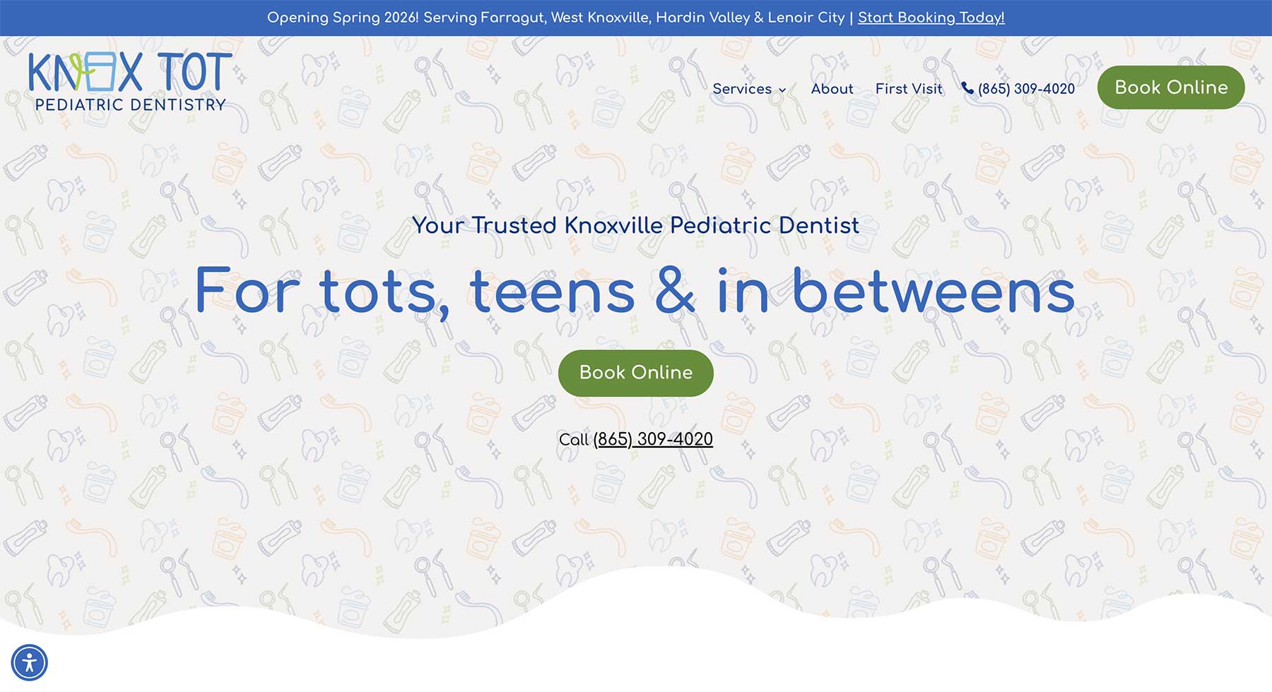 knox tot pediatric dentistry website