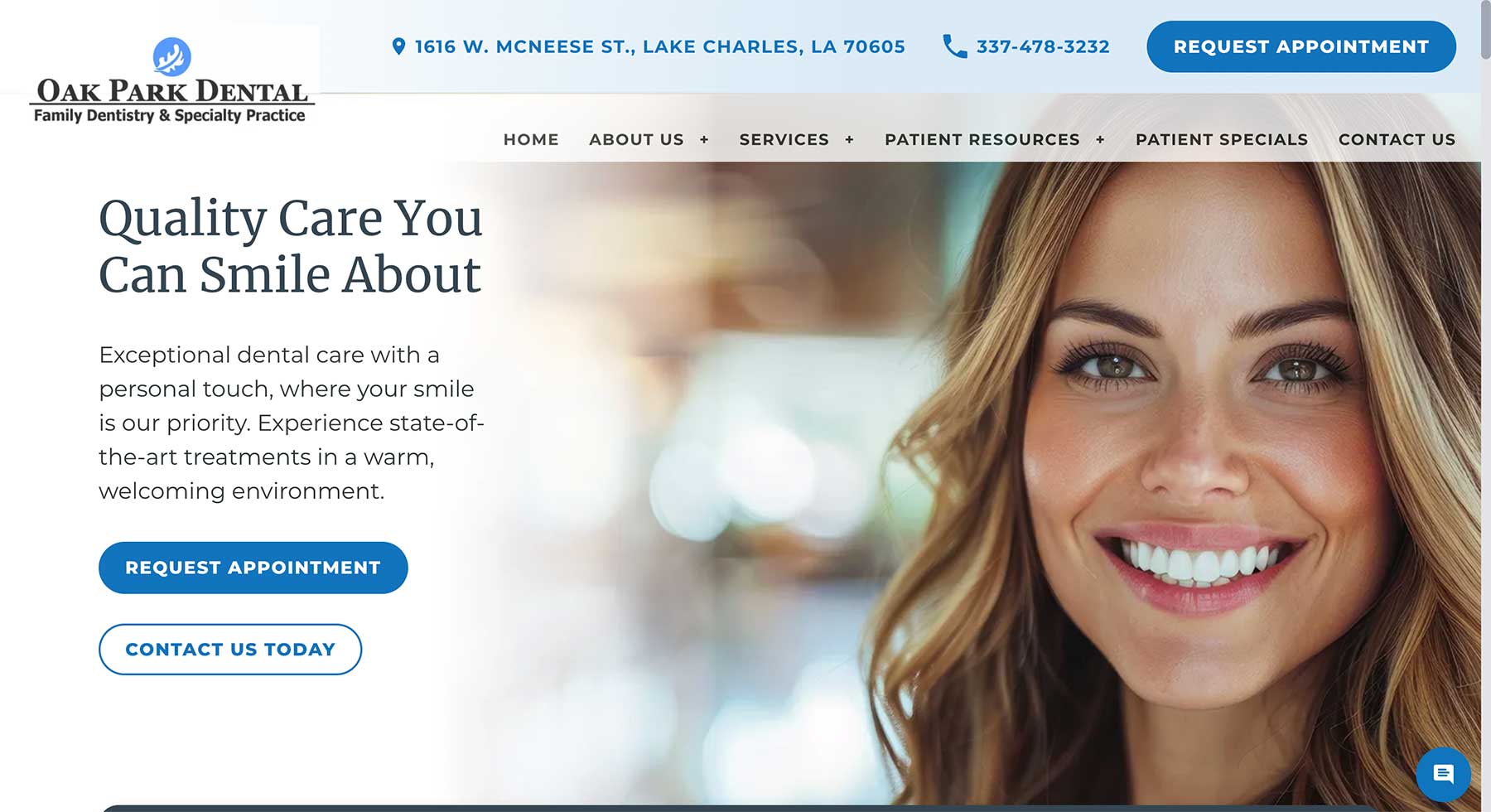 oak park dental website