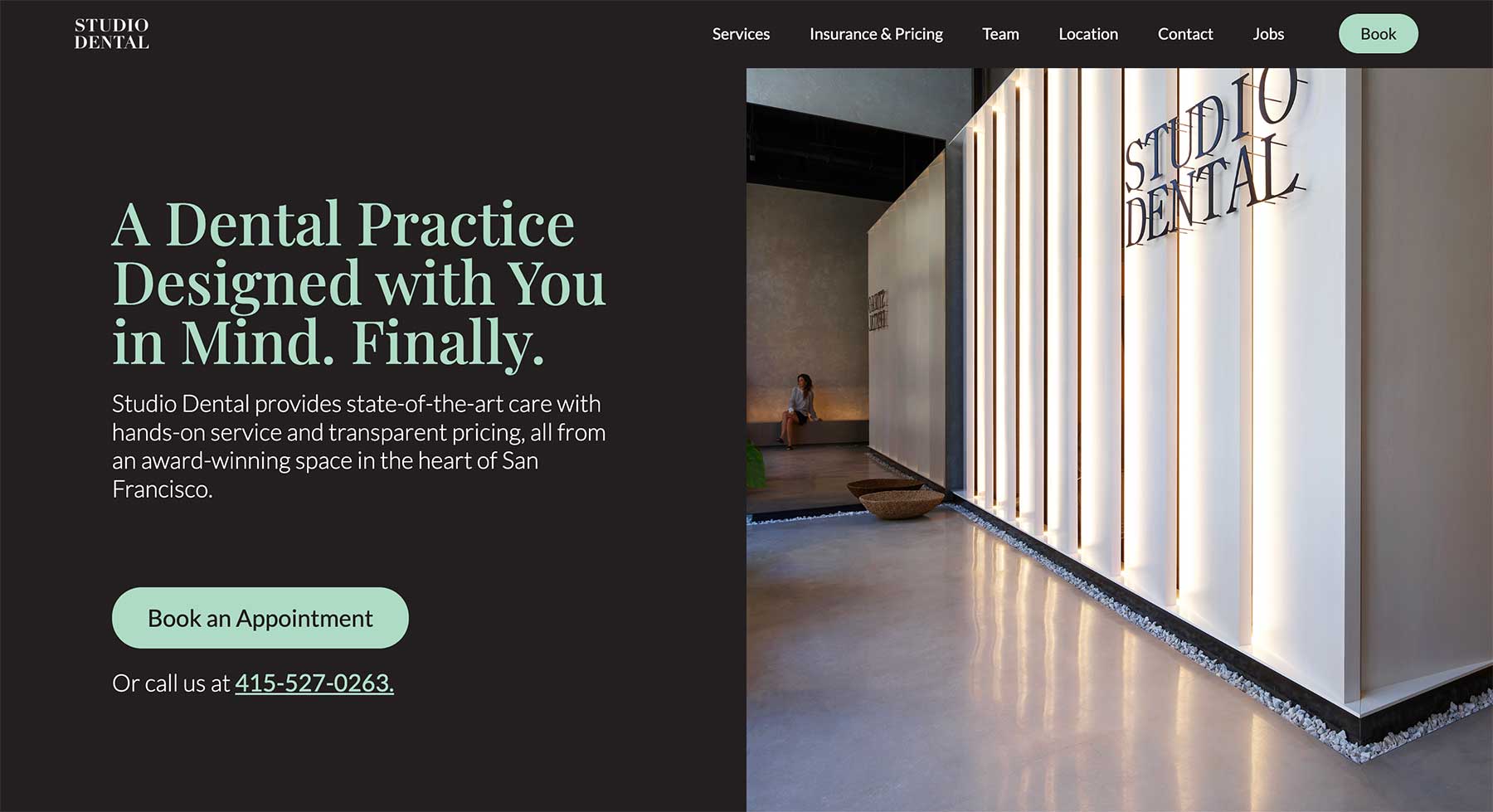 studio dental website