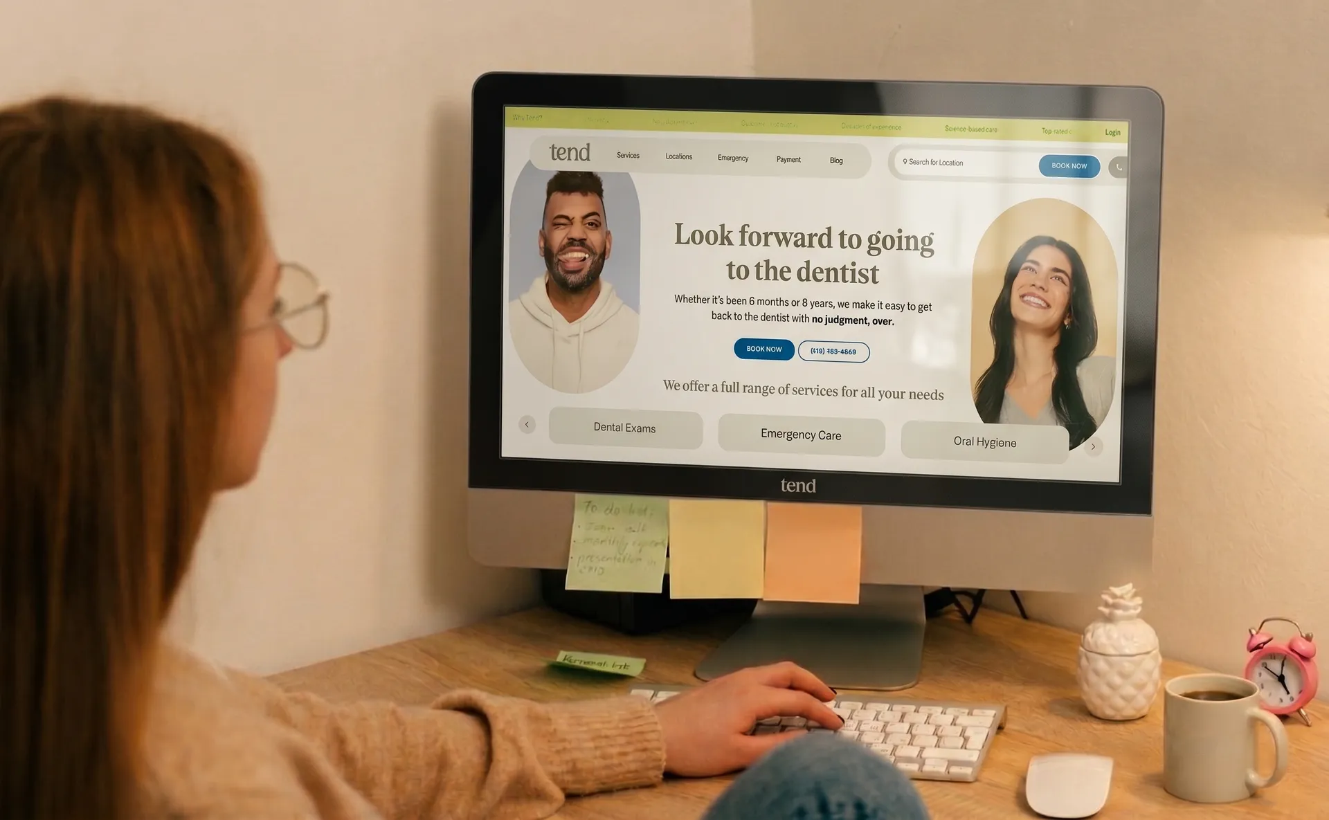 Homepage for Tend's website, one of the best dental websites of 2026. Homepage for Tend's website, one of the best dental websites of 2026.