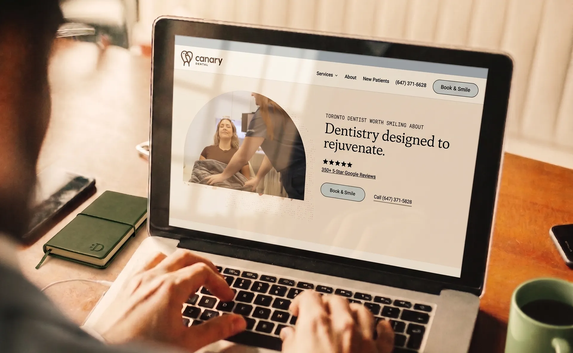 Homepage for Canary Dental's website, one of the best dental websites of 2026. Homepage for Canary Dental's website, one of the best dental websites of 2026.