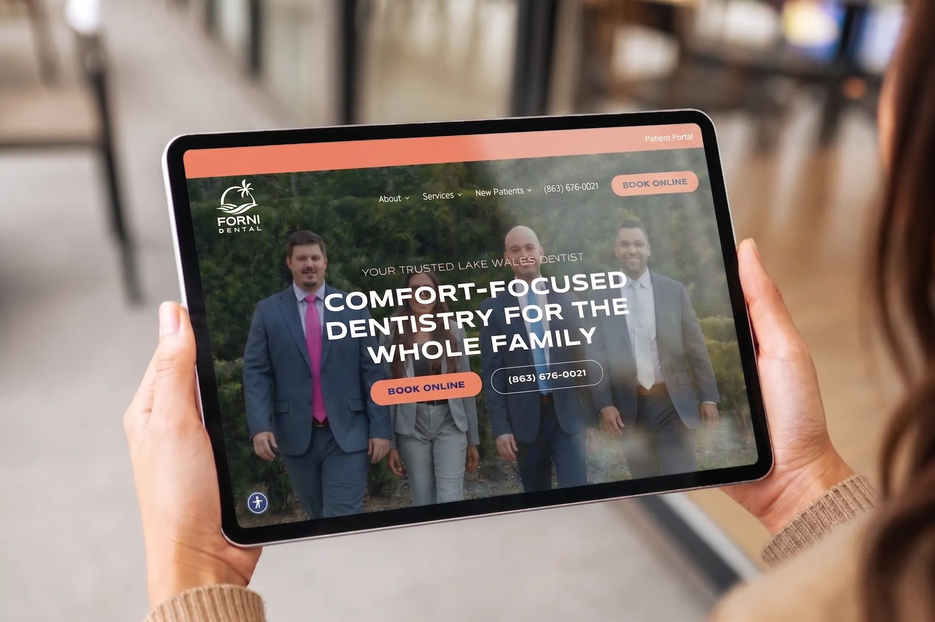 Homepage for Forni Dental's website, one of the best dental websites of 2026. Homepage for Forni Dental's website, one of the best dental websites of 2026.