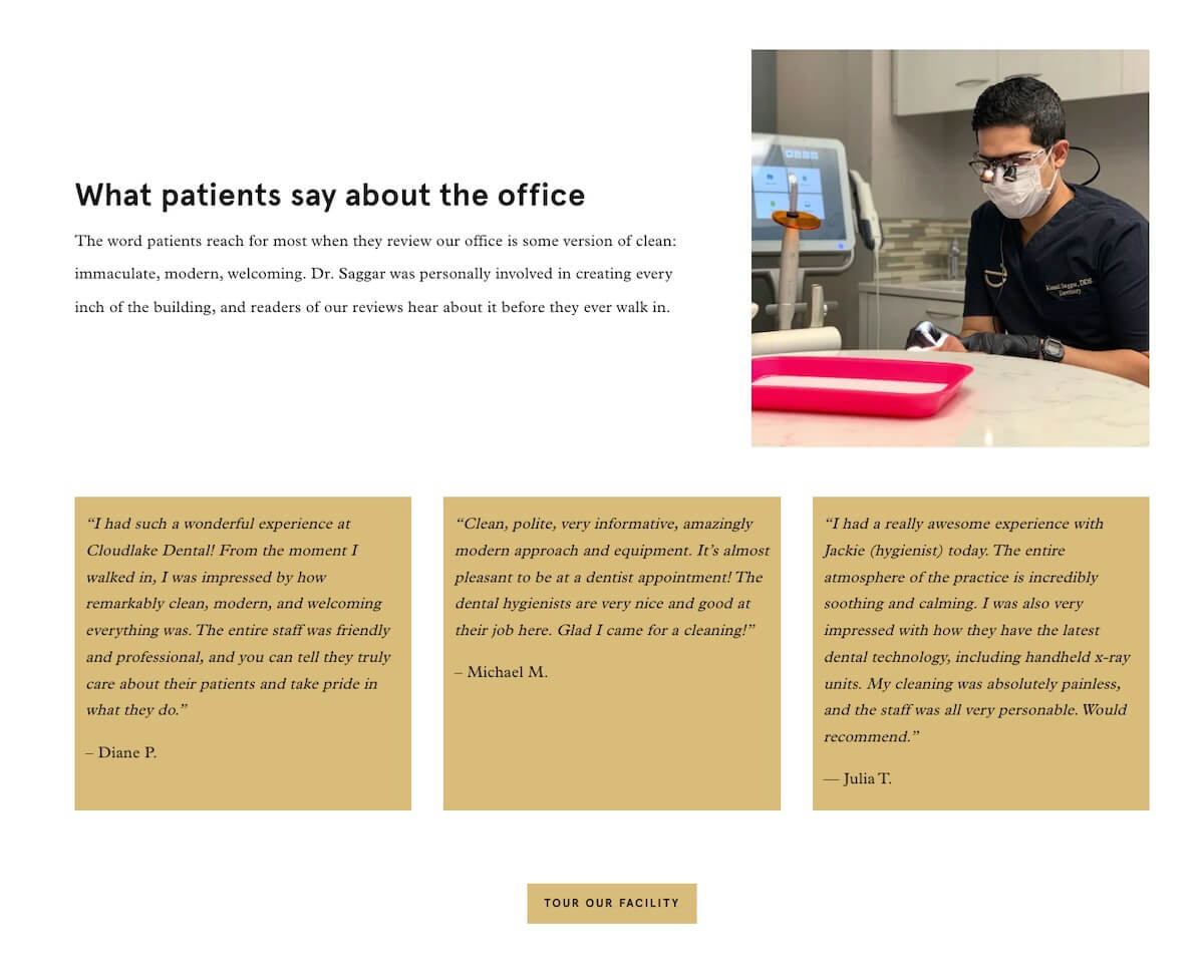 Cloudlake Dental testimonial
